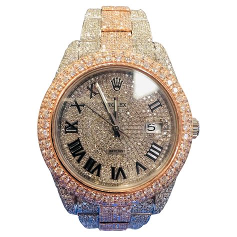 iced out fake diamond rolex|iced out rolex datejust.